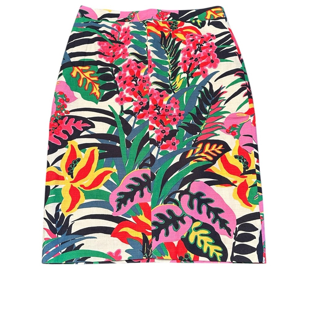 NWT J.Crew Colorful Leaf Print Skirt
